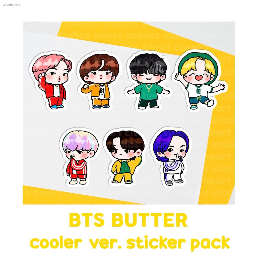bts butter sticker pack art print bangtan army rm jin suga jimin stickers planner v jungkook jhop shopee philippines
