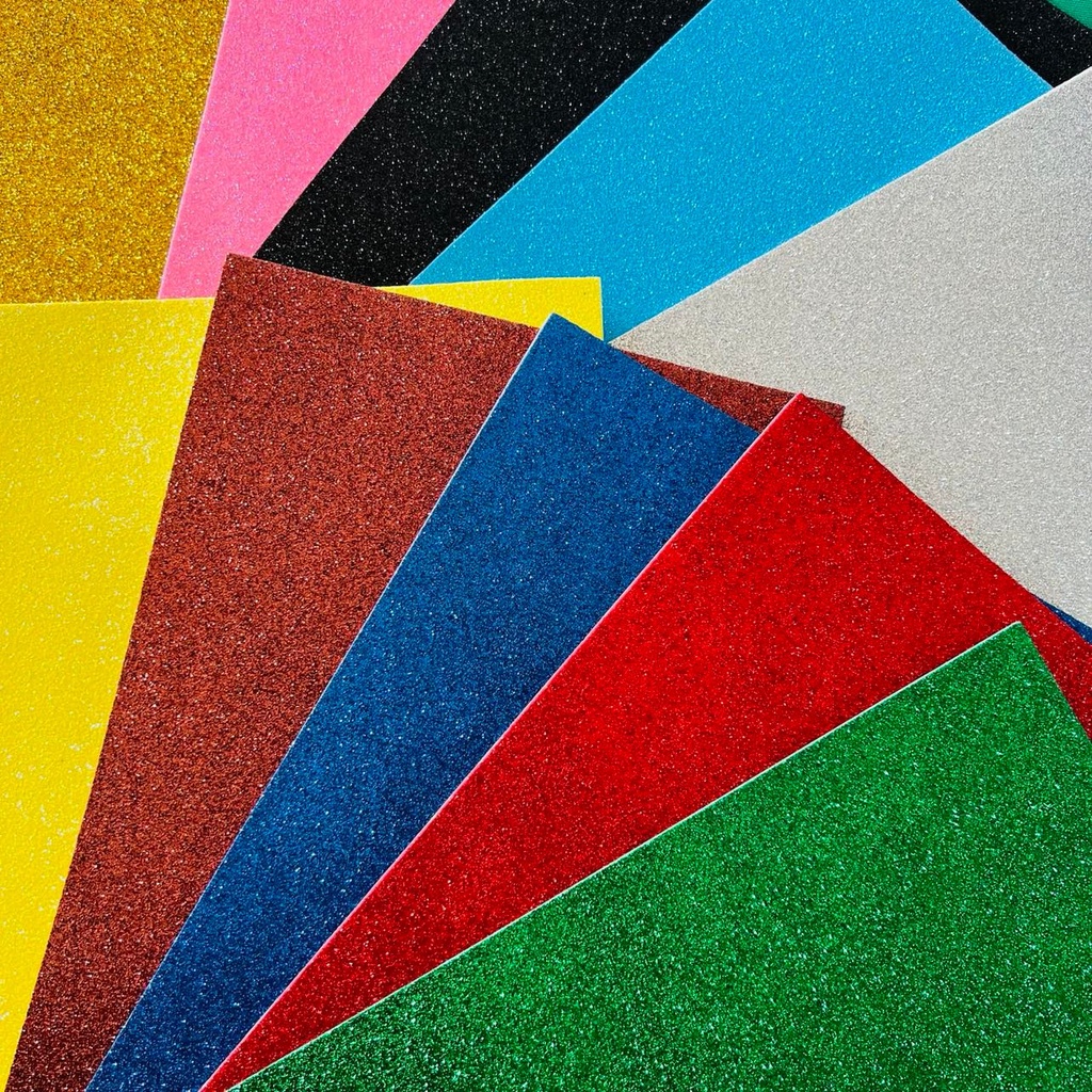 Glitter Sheet Eva Foam with Adhesive A4 Size (SOLD PER SET OF 5 PIECES