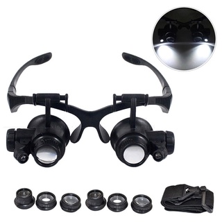 10X / 15X / 20X / 25X Binocular Lens with LED Light for Watchmaker Headband Magnifier Glasses Jewelry Optical Lens Magnifier #1