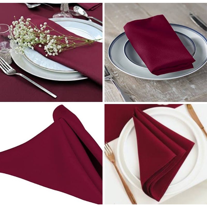 Elegant Table Napkin-(Set#2) Cotton Fabric - 13x13/15x15/17x17/19x19/20x20 inches
