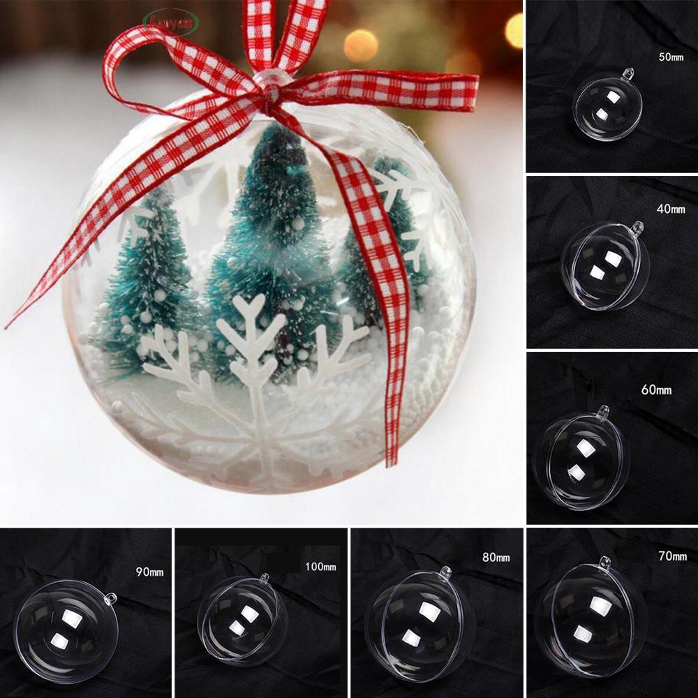 3-9CM Plastic Hollow Transparent Drop Ball Holiday Gift Creative Decoration NEW 