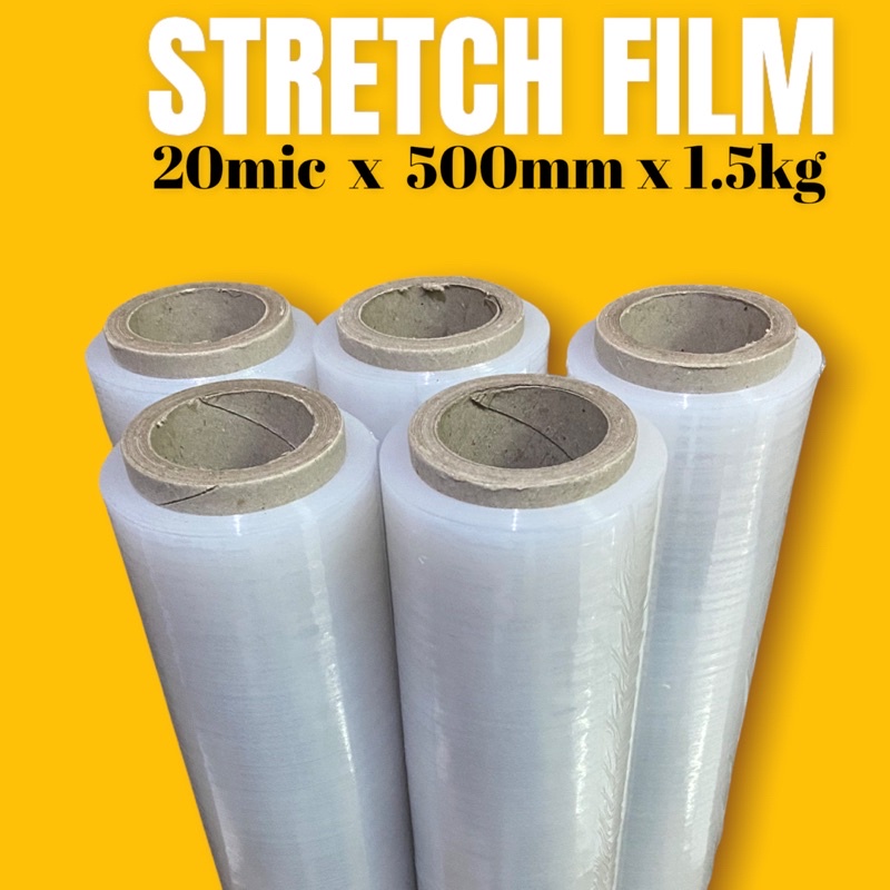 STRETCH FILM / JACK WRAP 20” INCHES X 20 MICRONS X 1.5KG Shopee