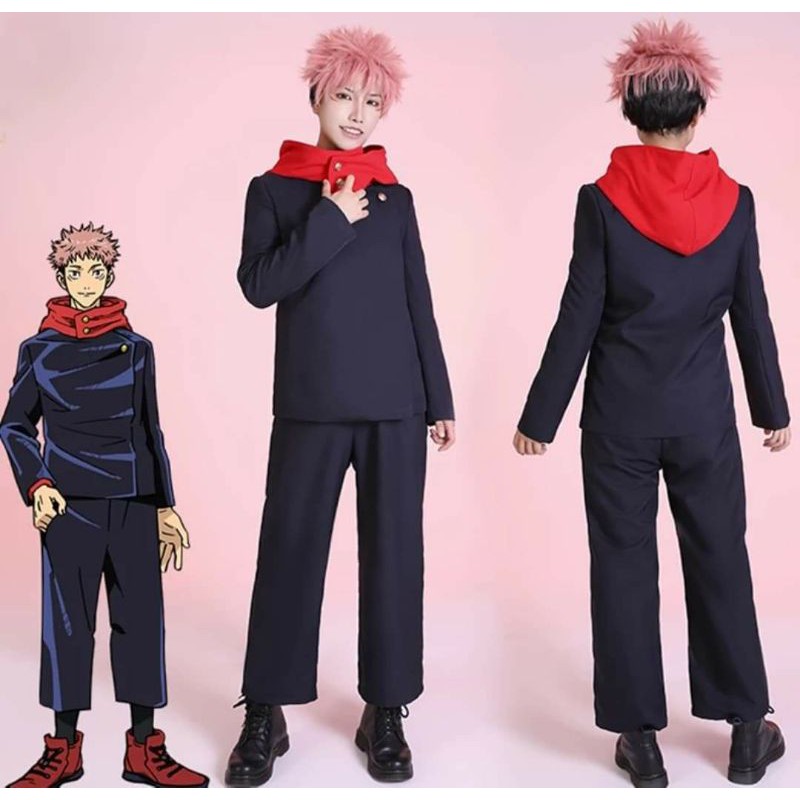 [ Costume ] • Yuji Itadori Jujustu Kaisen Anime Character Cosplay ...