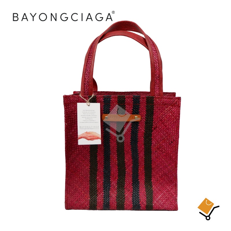 Bayongciaga Handy Tikog Bayong Hand Bag Round and Flat Handle Shopee