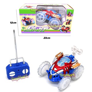 RC LED Stunt Dasher Spin Twister Car Remote Controlled Vehicle Set Red Blue Color