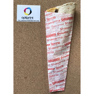 Shawarma Wrapper Vintage Design (100pcs) Greaseproof Paper | Shopee ...