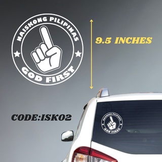 GOD FIRST ISKO MORENO VYNIL STICKER WATERPROOF | Shopee Philippines