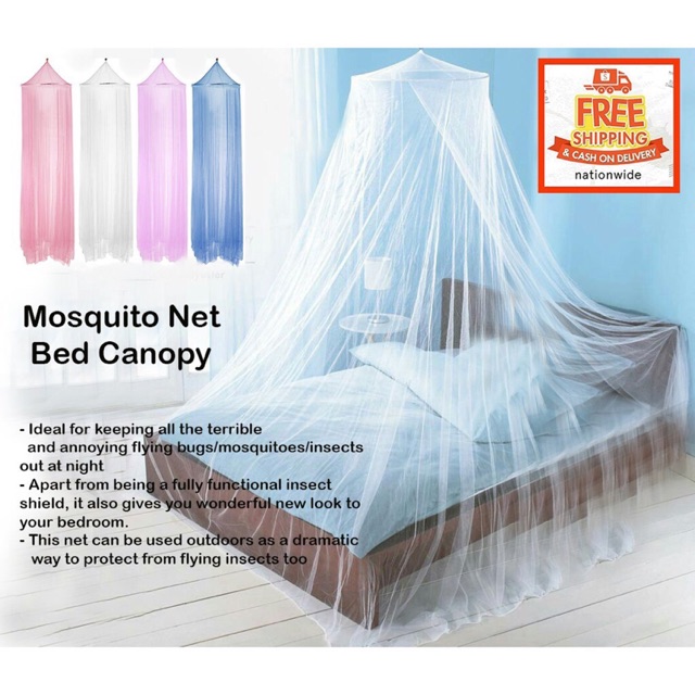 FREE SF/COD Mosquito Net Bed Canopy for Single & Double ...