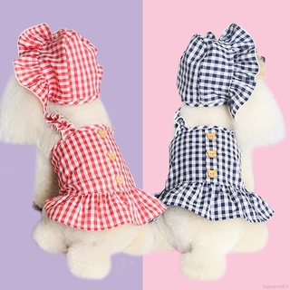 【PREMIUM QUALITY】 Pet Clothes Dog Dress Hat Suit Dress Dog Princess Dress+Hat