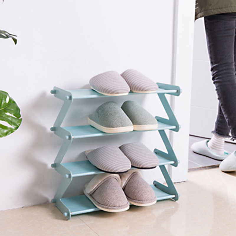 Z Shaped Shoe Rack Living Room Simple Assembly Shoe Rack Home Multi Layer Storage Rack Shopee Philippines