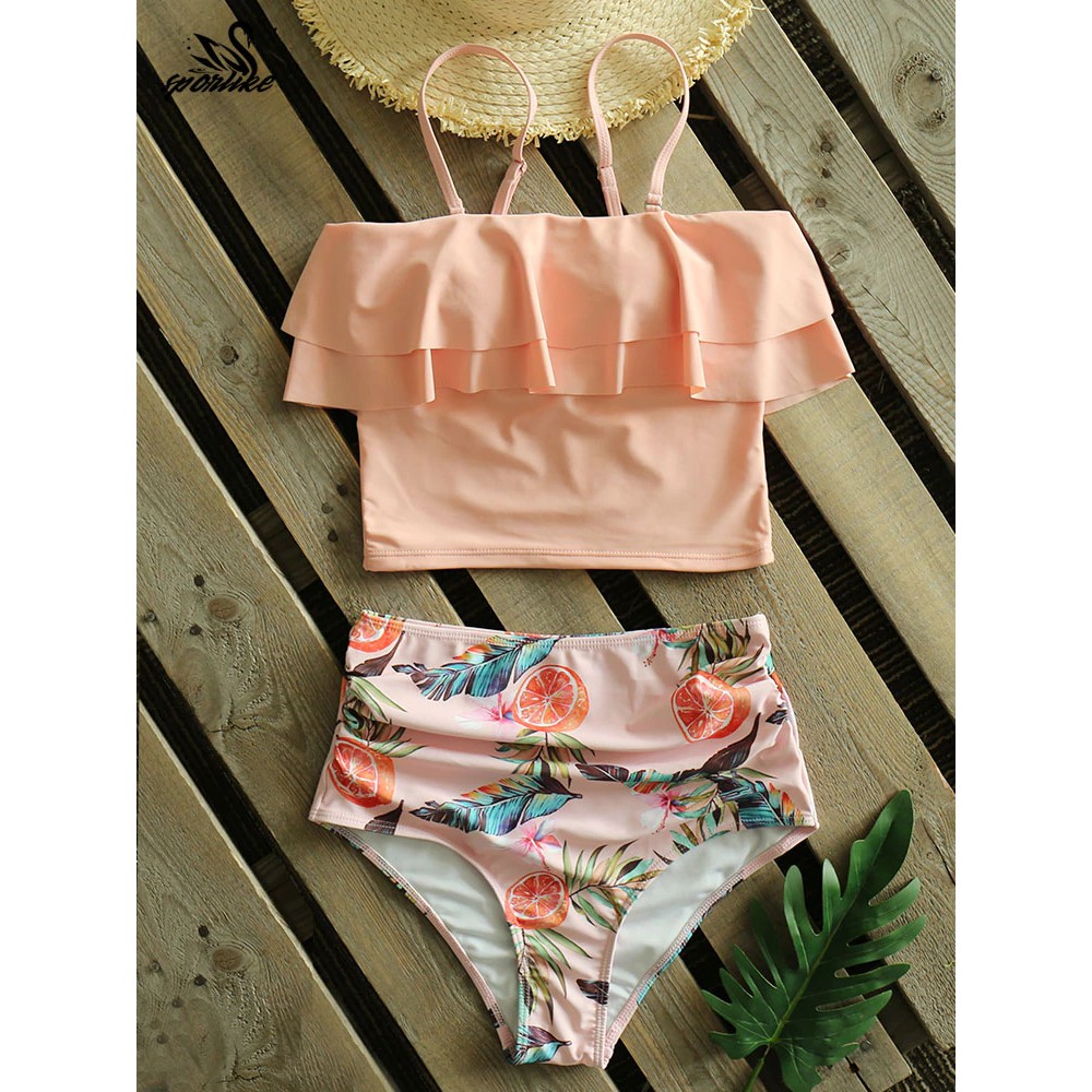 off shoulder swimsuit with shorts