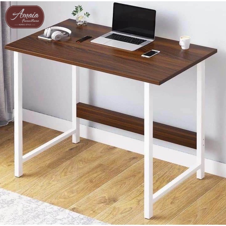Amaia Furniture High quality modern minimalist computer desk solid wood study home office table #1