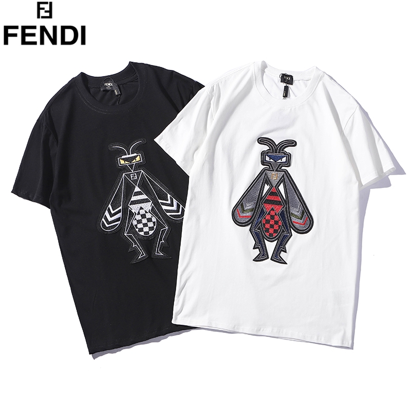 fendi black and white t shirt