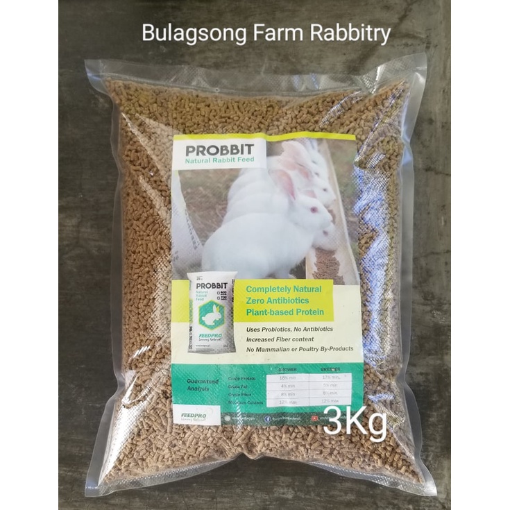 Probbit Natural Rabbit Feeds by FeedPro (3kg) | Shopee Philippines