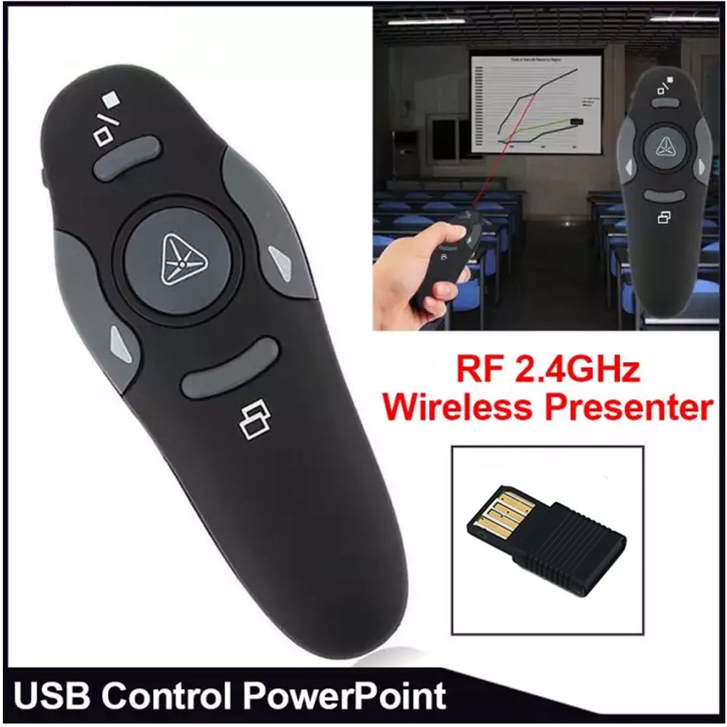 2.4GHz Wireless USB Remote Control Clicker Pointer PPT Presentation Lecture ABS 