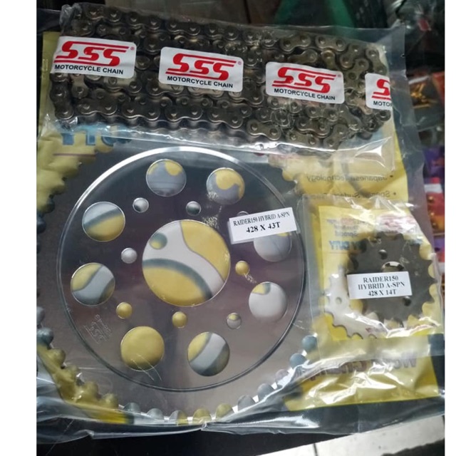 SSS sprocket set chrome Raider 150/raider reborn | Shopee Philippines