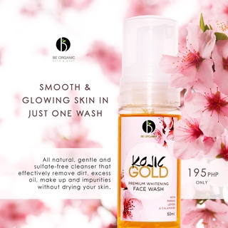 Be Organic Kojic GOLD Premium Whitening Face Wash 60ml ( Anti-Acne & Exfoliating ) #3
