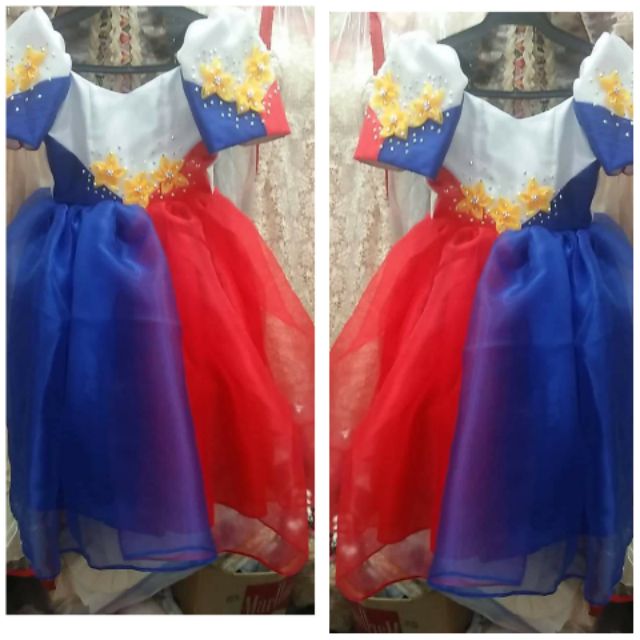filipiniana flag dress