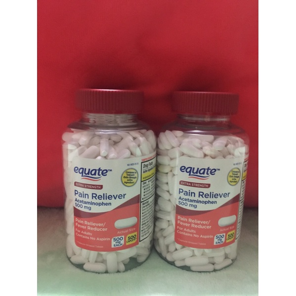 Equate Extra Strength Pain Reliever 500mg Shopee Philippines