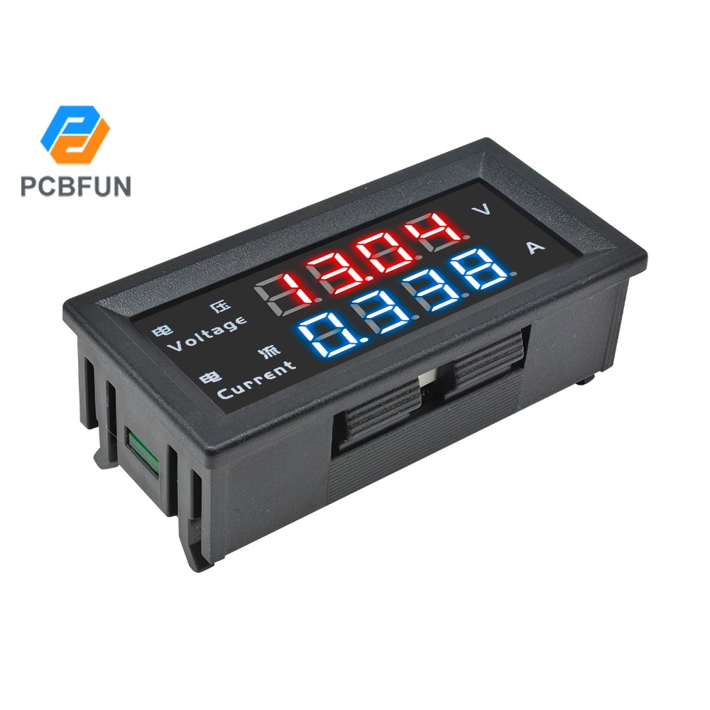 Pcbfun M4430 Digital 0 100v 10a Redblue Dual Led Volt Voltmeter