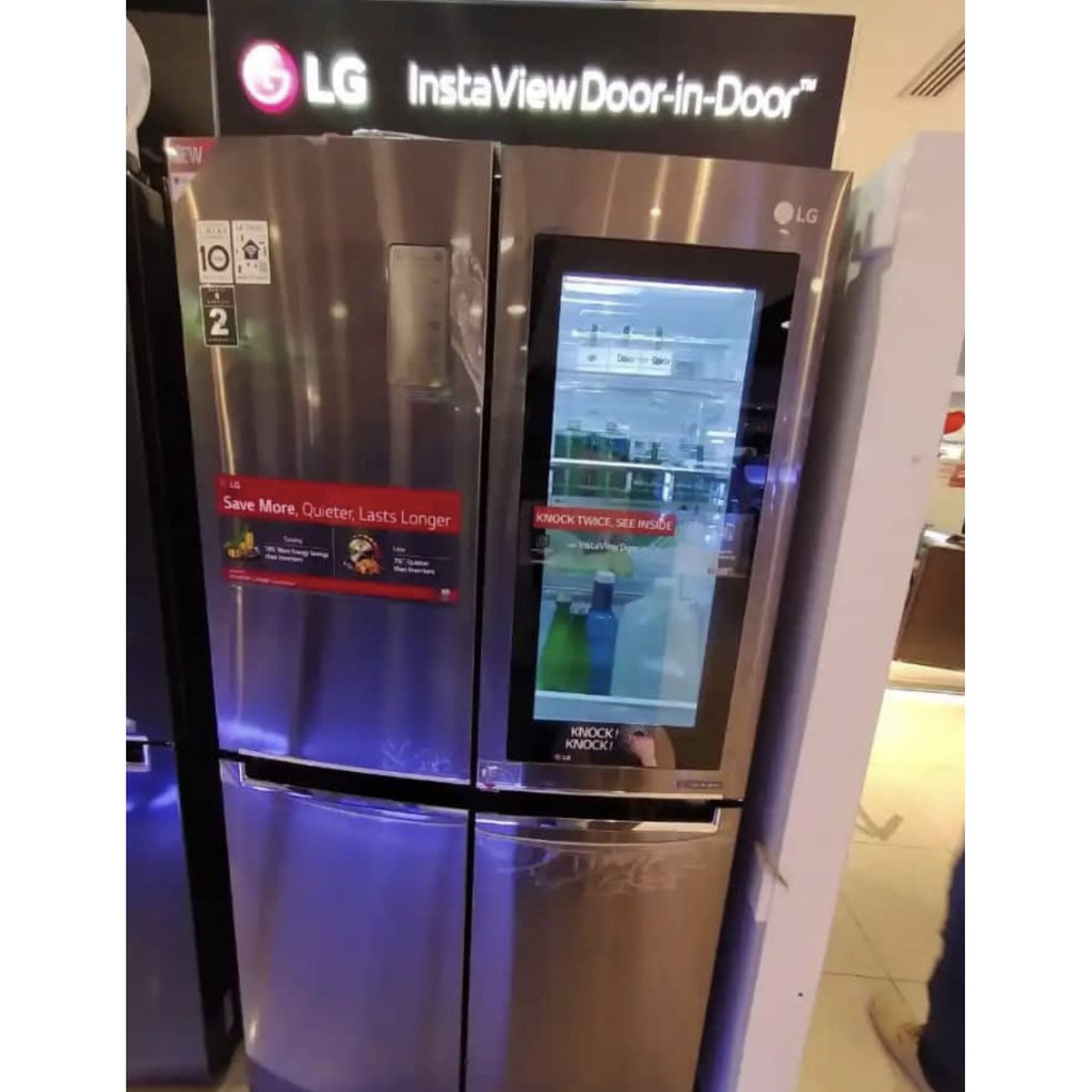 Brand New Lg Instaview Door In Door Inverter Refrigerator With Freebies Included Shopee Philippines