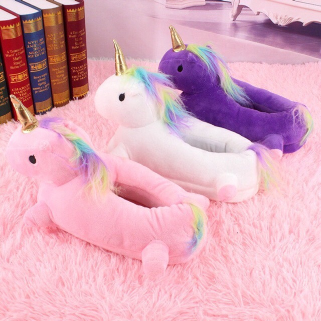 unicorn house slippers