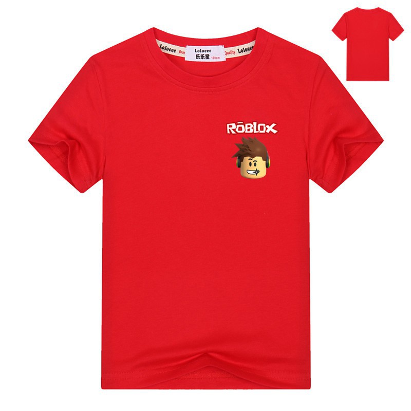 Kids Boys Roblox T Shirt Summer Short Sleeve Game Tops Tee Shopee Philippines - boy 2018 summer autumn t shirt girls roblox tee tops clothes children casual game tshirt costume for kids white t shirts tx095