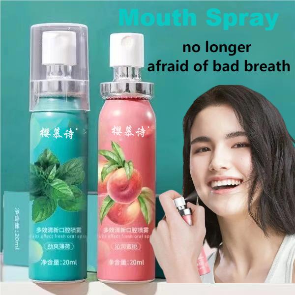 20ML Peach/Mint Mouth Spray 24 Hours Lasting Breath Refreshing Remove ...