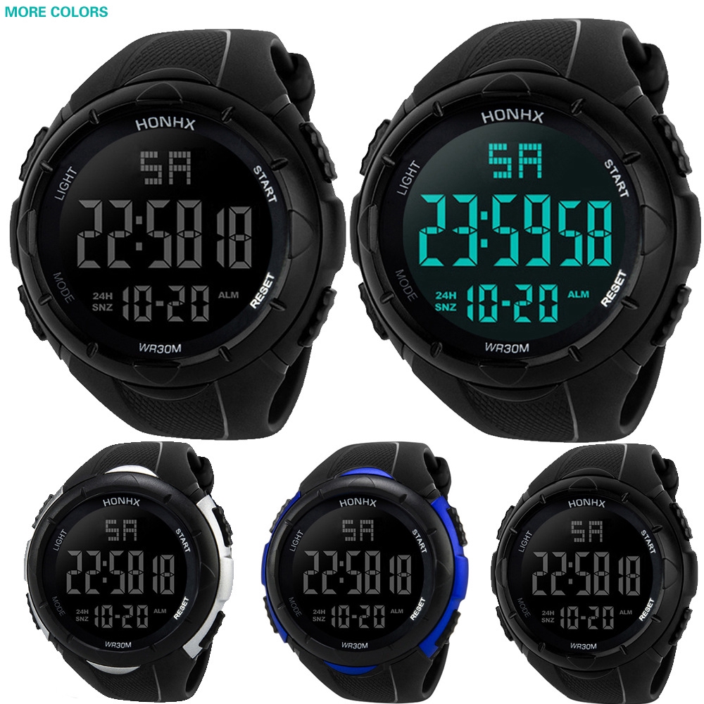 SANDA Original Men's Watch Digital LED Sports Waterproof Wrist Watches