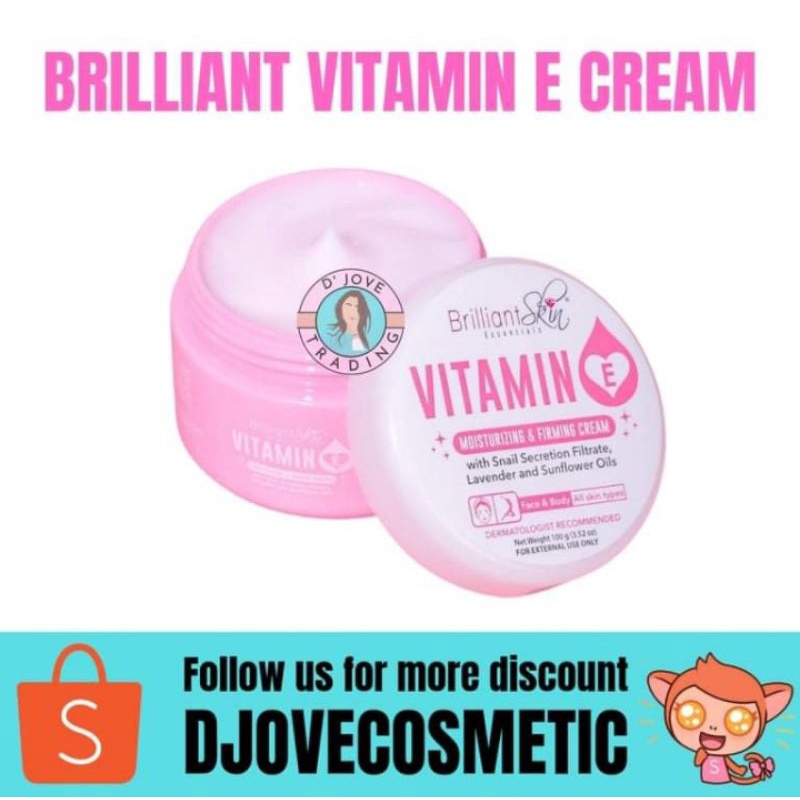 original Brilliant Vitamin E Cream COD Shopee Philippines