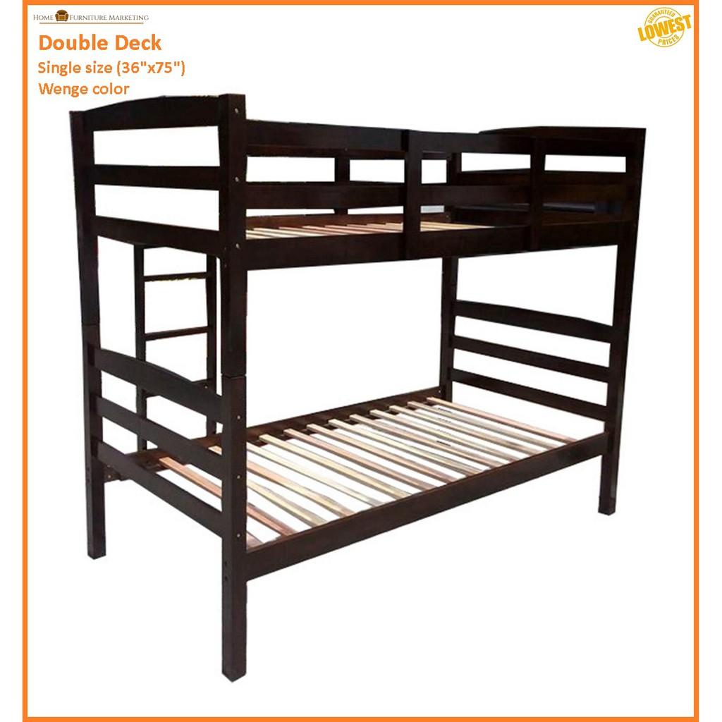 Double Deck Bed Frame Free Assemble | Shopee Philippines