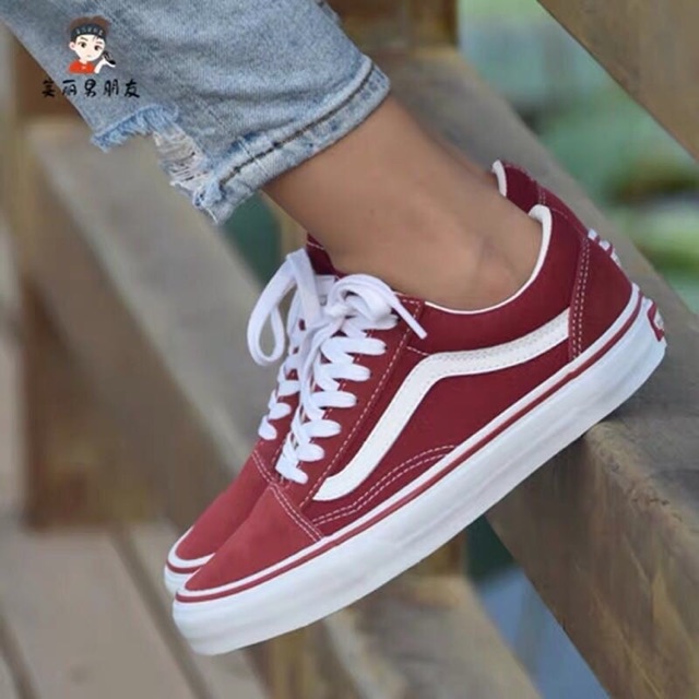vans red shoes