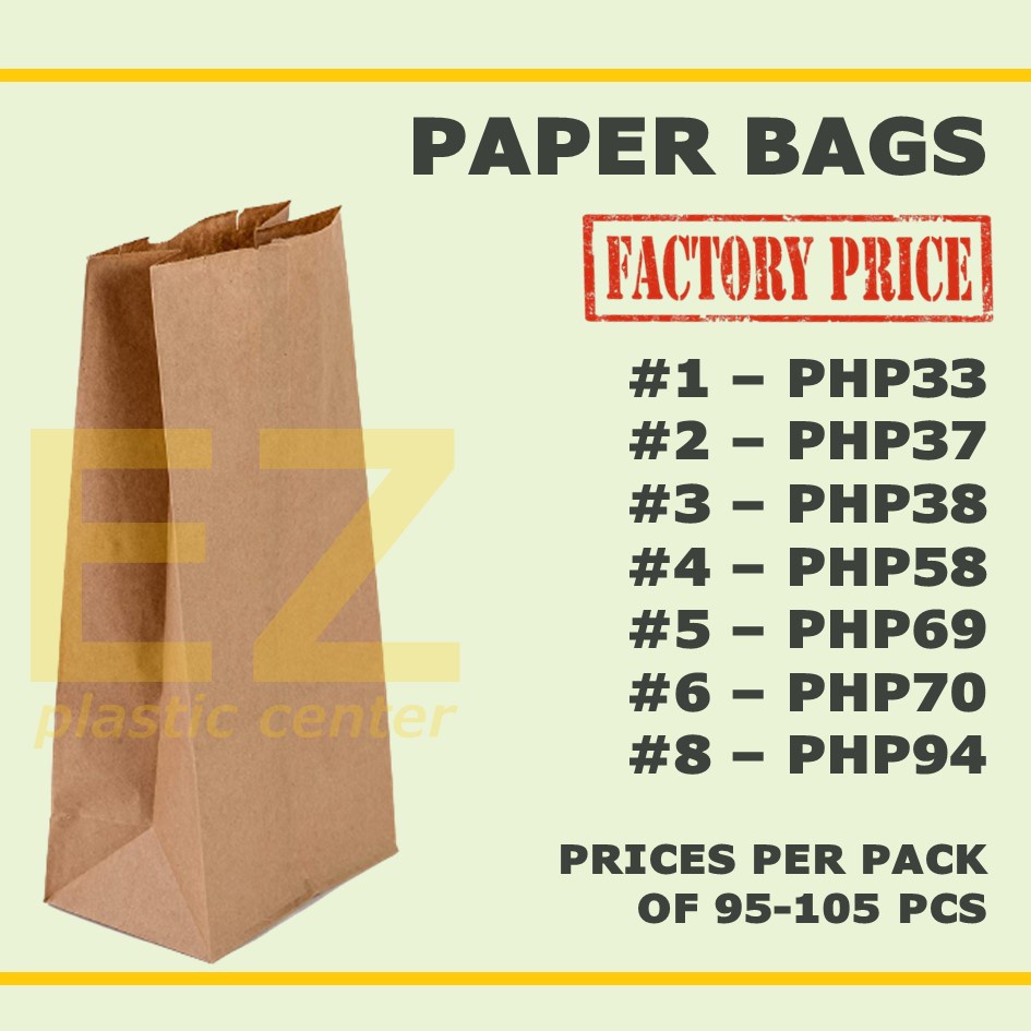 Brown Kraft Paper Bag for Bread Pandesal | Lunch Bag | Supot ...