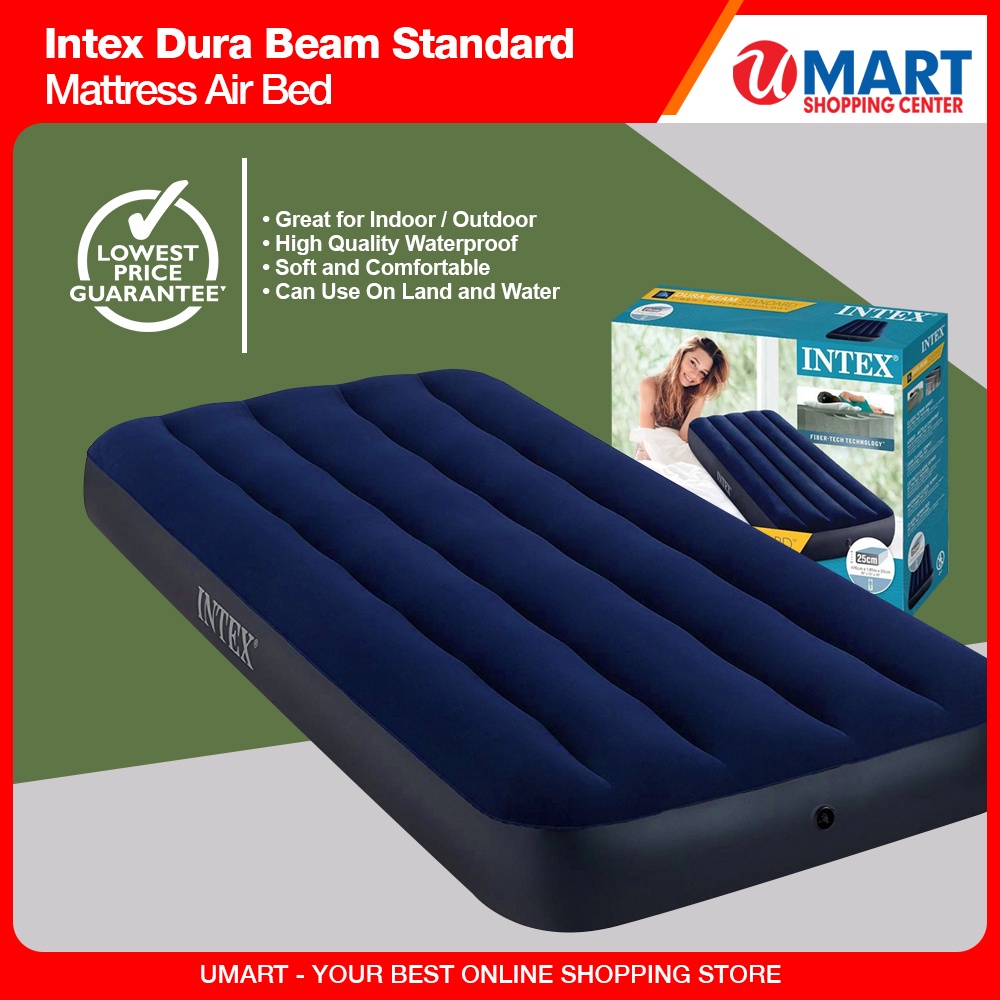 Intex Dura Beam Standard Fiber Tech Technology Mattress Air Bed