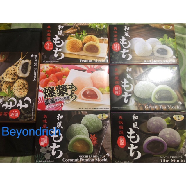 Assorted Imported Mochis Red Bean Green Tea Sesame Strawberry Coconut Pandan Ube Peanut Delicious Shopee Philippines