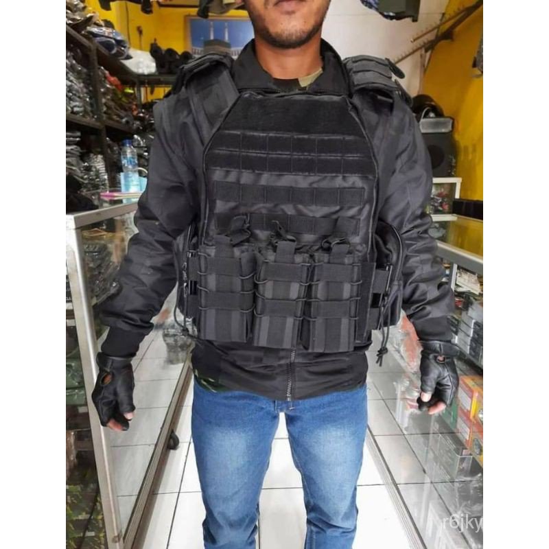 Quick Release Vest blackmamba bodyvest Tactical Vest cqbc Shopee