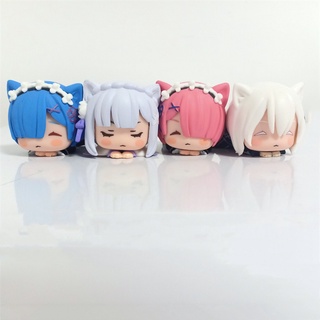 pcs/set  Rem/Ram action figure Cat EarsvQVersion Re:Life in a different world from zero Garage Kit Doll