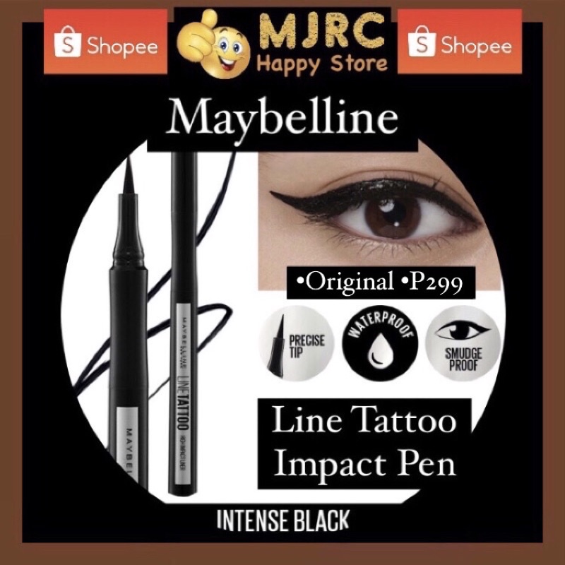MAYBELLINE Line Tattoo Impact Pen Eyeliner Intense Black Shopee Philippines