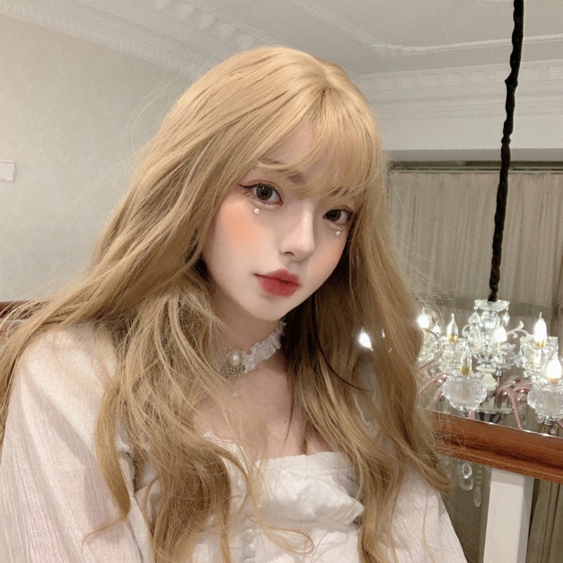 blonde curly cosplay wig