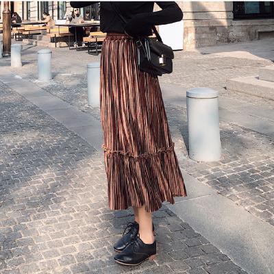 mid length velvet skirts