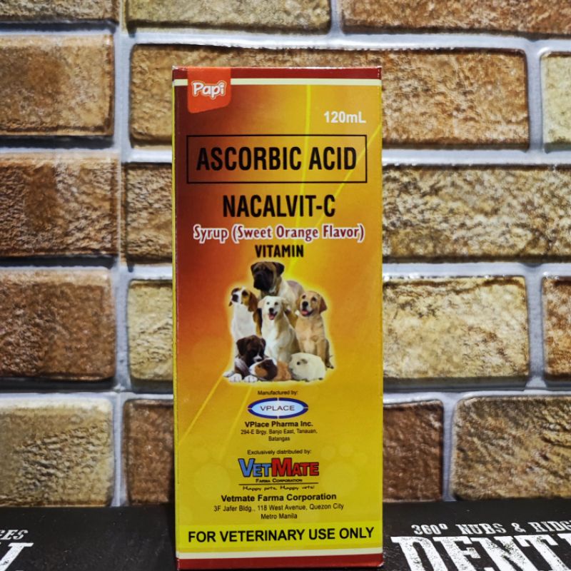 PAPI Nacalvit C Vitamins Syrup for Pets Dogs, Cats, Birds, Hamster
