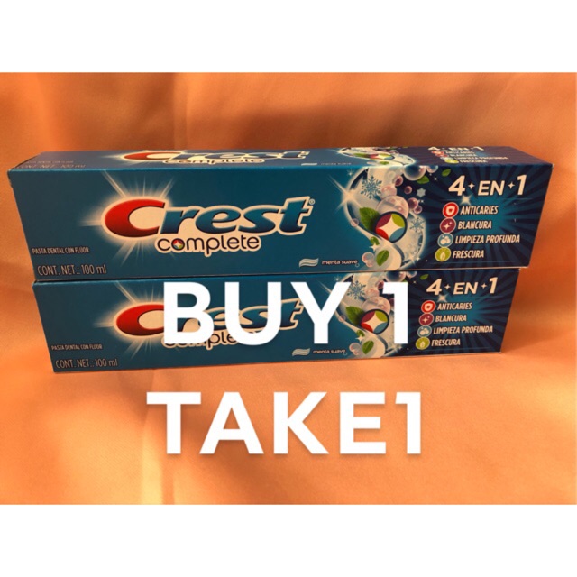Toothpaste Crest Complete 4in1 100 ML Buy 1 Take1 Shopee Philippines