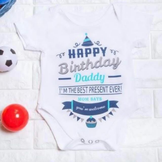 carter's happy birthday daddy onesie