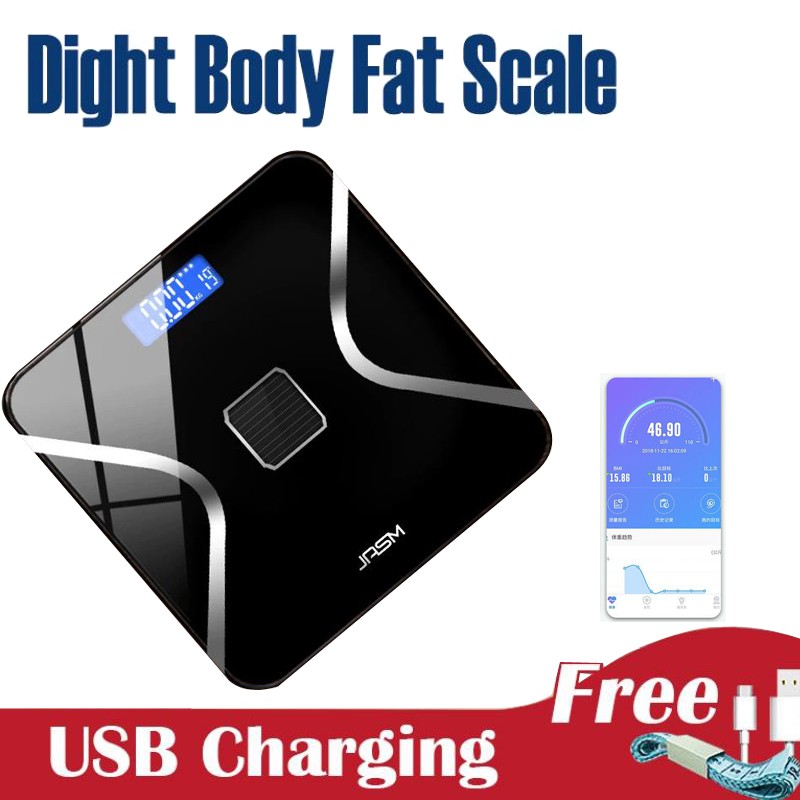 USB Charging Digital Bluetooth Body Fat Weight Scale Body Analysis ...