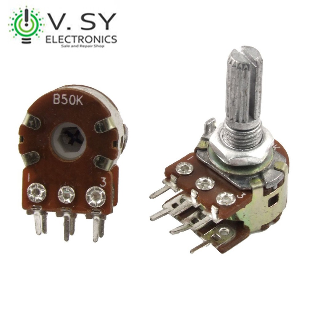 1pc. 50K B50K / 100K B100k / 500K B500K Dual Stereo 6 Pin Potentiometer Pot Volume Control WH148