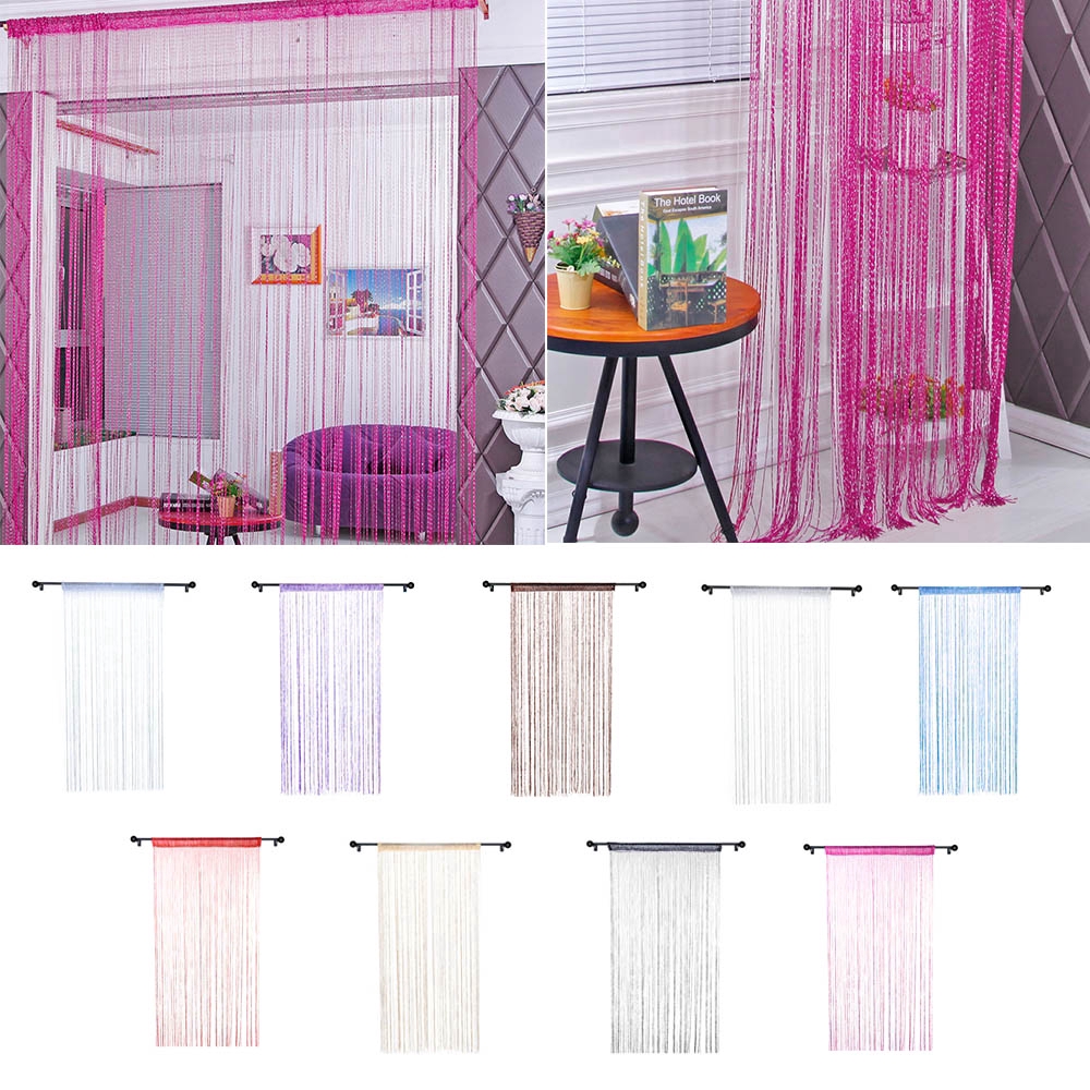 Decorative Flat Door String Curtain Wall Panel Fringe Window Room
