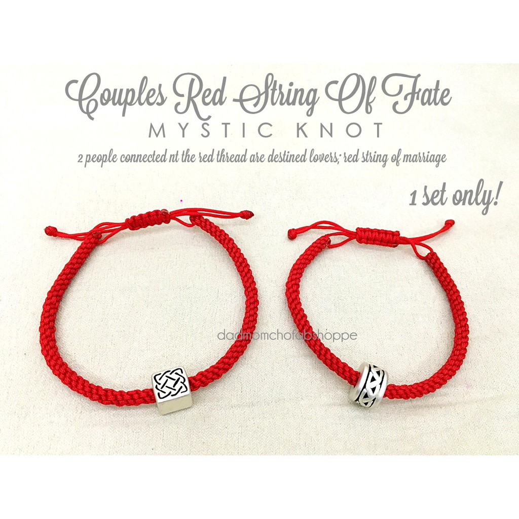 Chinese Feng Shui Couples Red String Of Fate Mystic Knot Charm Bracelet Shopee Philippines