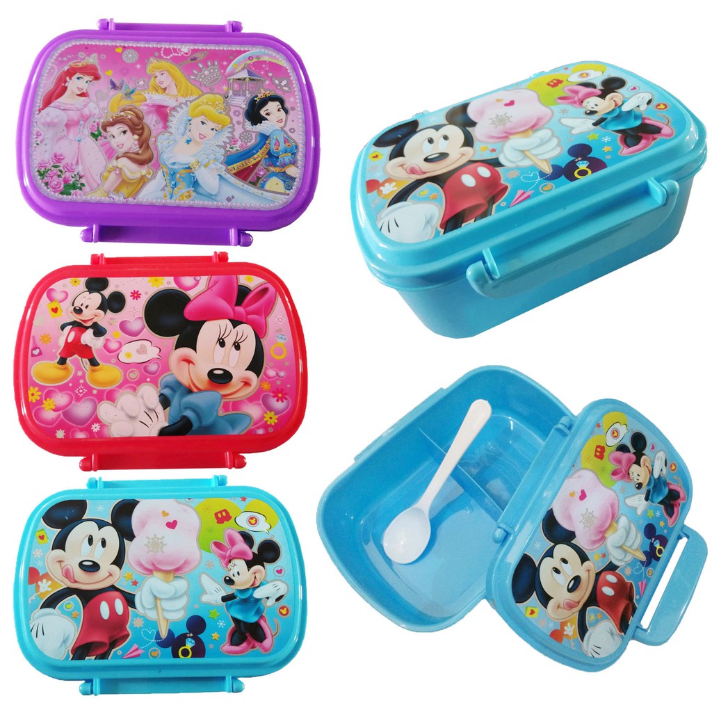 Cartoon Character Lunch box Bento Box for Kids with Spoon | Shopee  Philippines