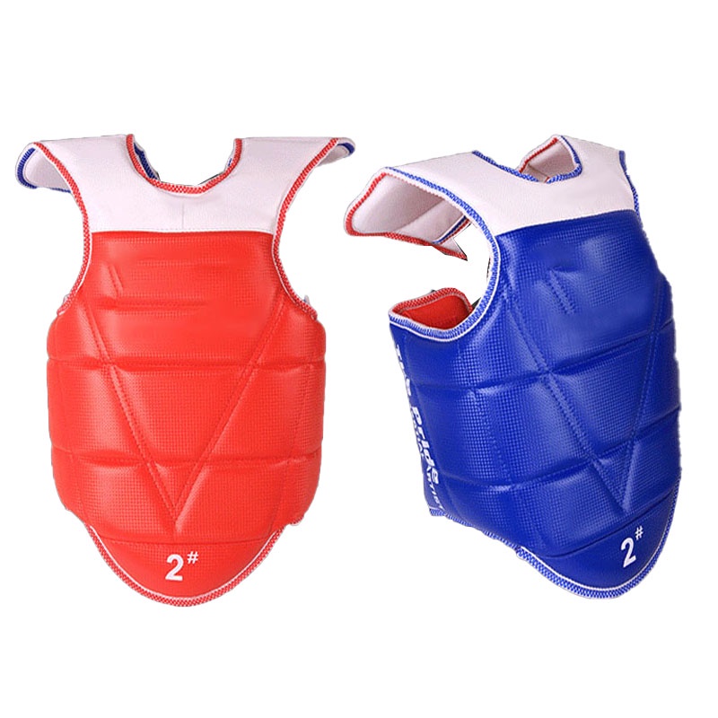 Pure cottonTaekwondo Karate Vest Body Protector Sparring Gear WTF Arm