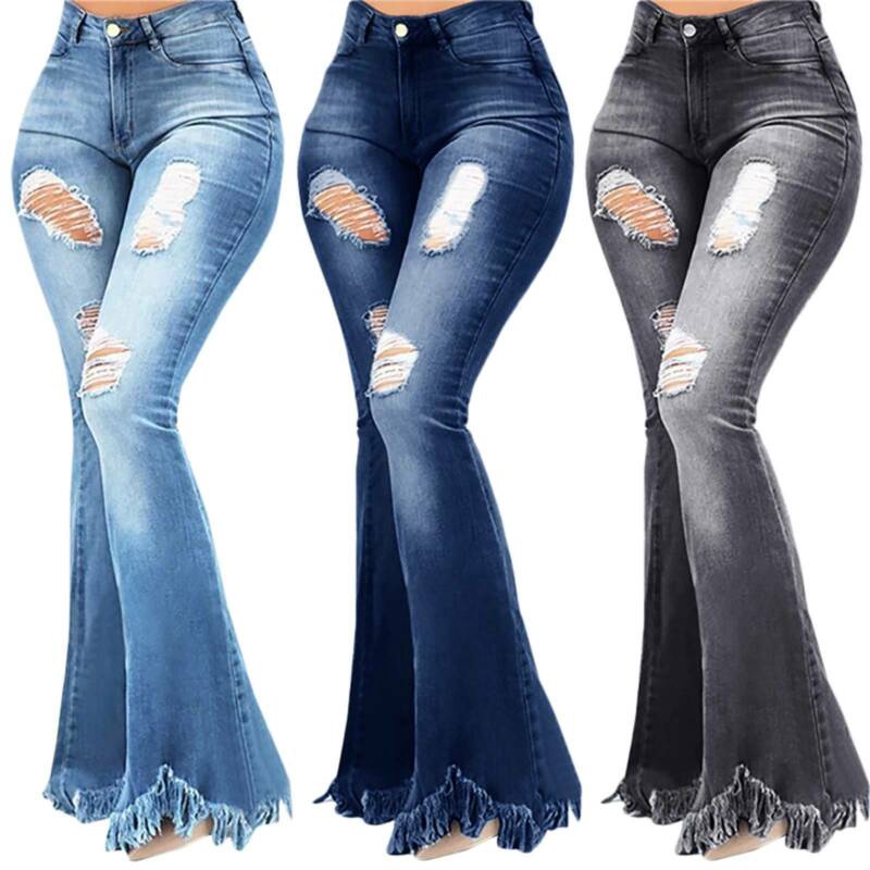 womens flare jeans long